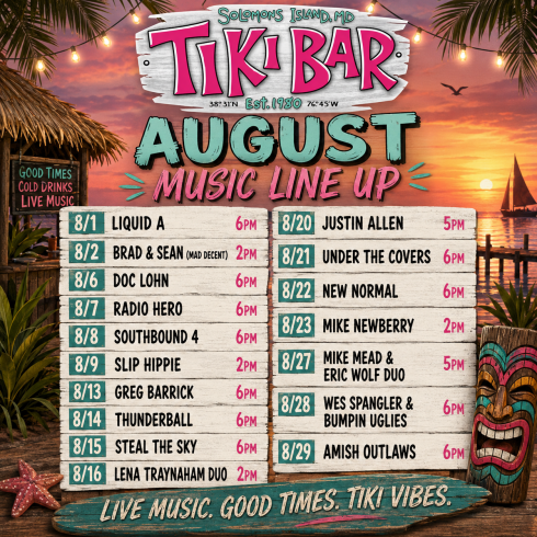 Tiki August Music August 2026 Music Line Up